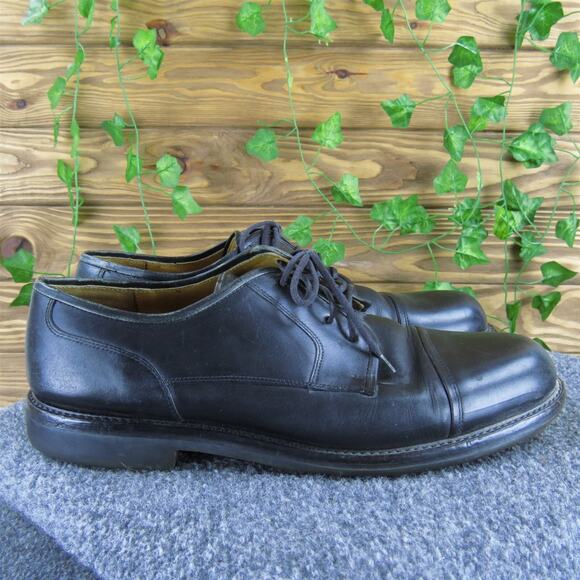 Cole Haan Men's Toe Cap Derby Oxfords Black Leather Size 12 Medium Used 2025 - Picture 4 of 9